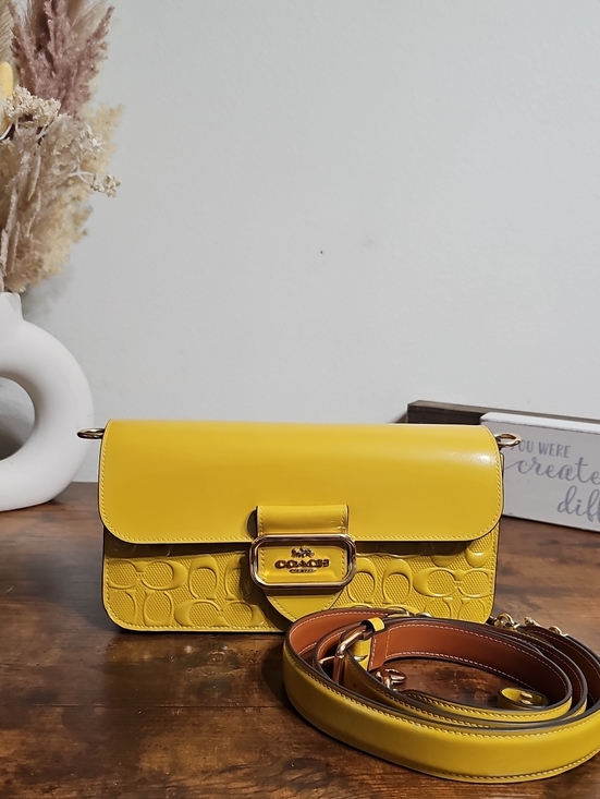 Coach Handbags - SALE...Coach Signature Patent Leather Morgan Crossbody Bag CT856